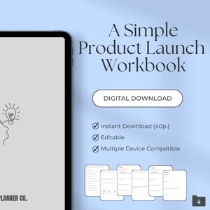 Workbook zur Produkteinführung | Schritt-für-Schritt-Anleitung zur Markteinführung | Digitaler Download