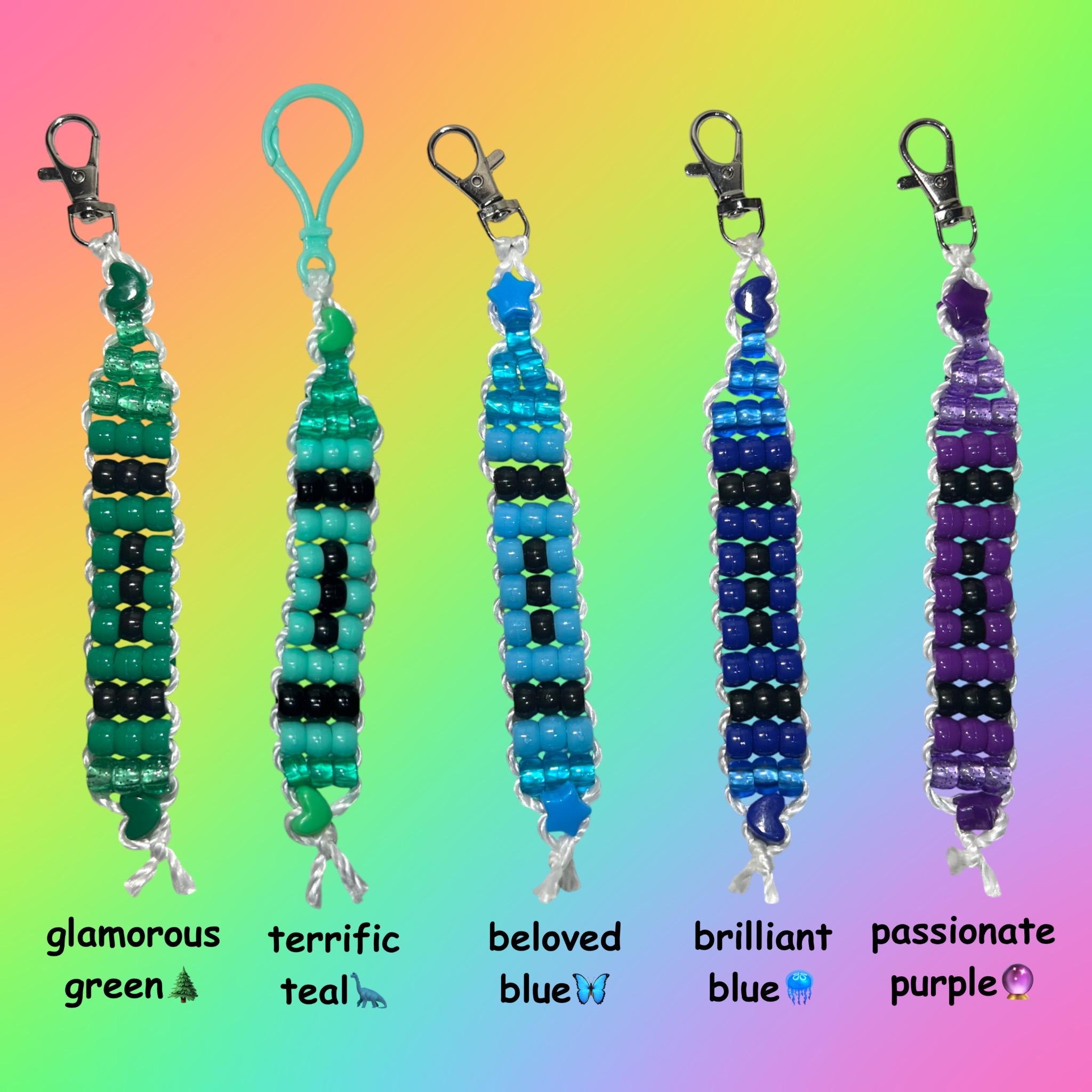 Crayon Key Rings Crayon Kandi Bead Keychains - Etsy