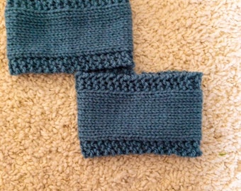 Blue Boot Cuffs