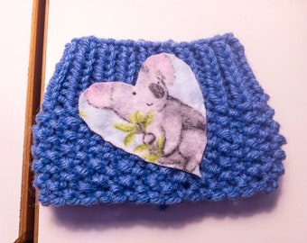 Hand Knit Koala Coffee Cozy | Reusable Animal Mug Sleeve, Eco-Friendly Drink Wrap