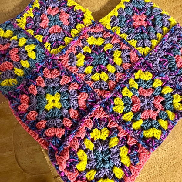 Granny Square Poncho Etsy