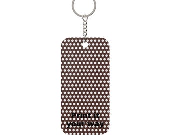 Mocha Bloom Personalizable - Pattern Keychain