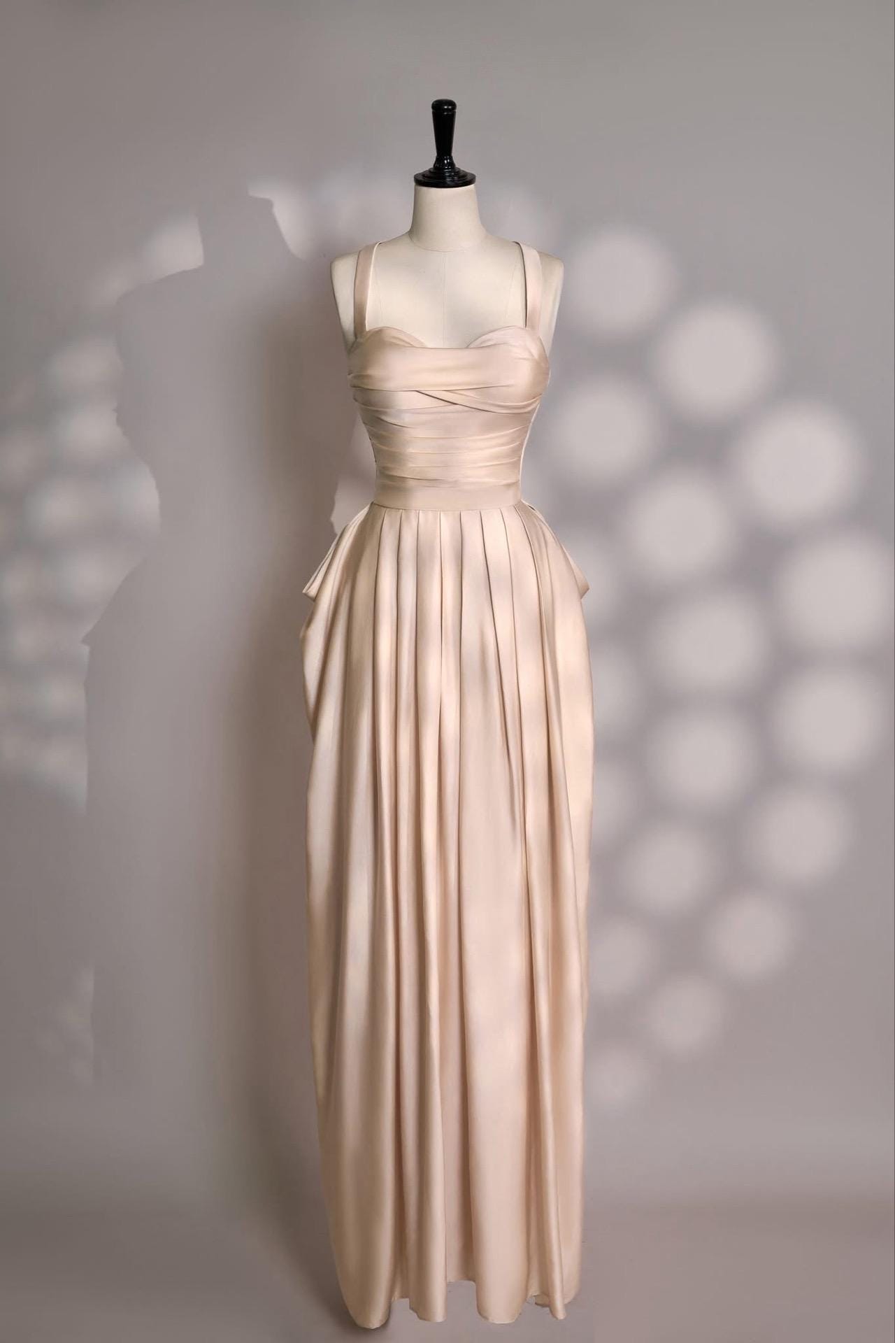 Champagne Corset Maxi Dress  Elegant Minimalist Gown - Etsy