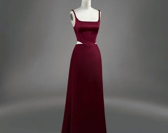 burgundy corset maxi dress Cornelia Maxi Dress