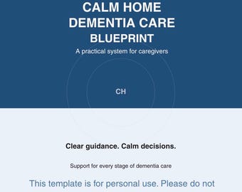 Dementia care planner for caregivers
