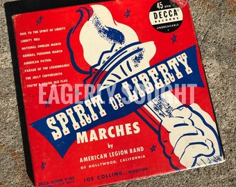 Spirit of liberty marches 45 RPM Decca records