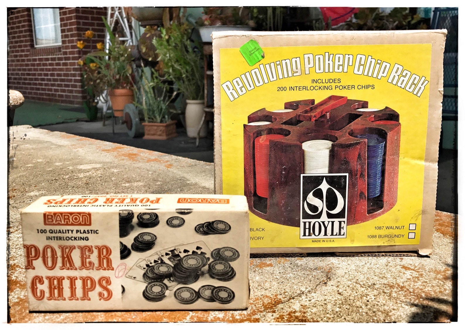 Vintage Hoyle Revolving Poker Chip Rack With Chips Etsy