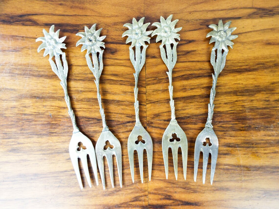 Vintage Set of 4 Ugo Bellini Forks Italy Baroque Dinner Fork Etsy