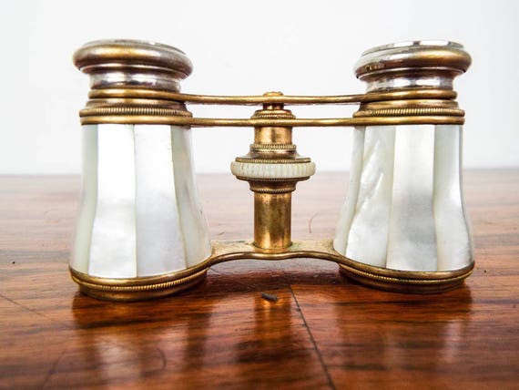 Antique French Mother Of Pearl Opera Glasses Ameer Unique Etsy