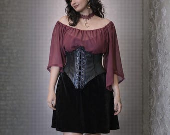 Minifalda de terciopelo VM: falda gótica de terciopelo, minifalda Dark Academia, falda de terciopelo Y2K, falda alternativa para fiestas, falda de terciopelo hecha a mano.