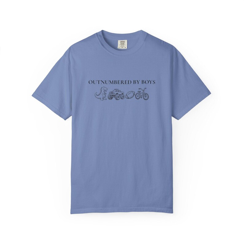 Comfort Colors® Funny Mama Shirt, Outnumbered by Sons Gift, Mother's Day Gift for Her, Mom Goose Shirt, Gift for Mother of Boys image 8