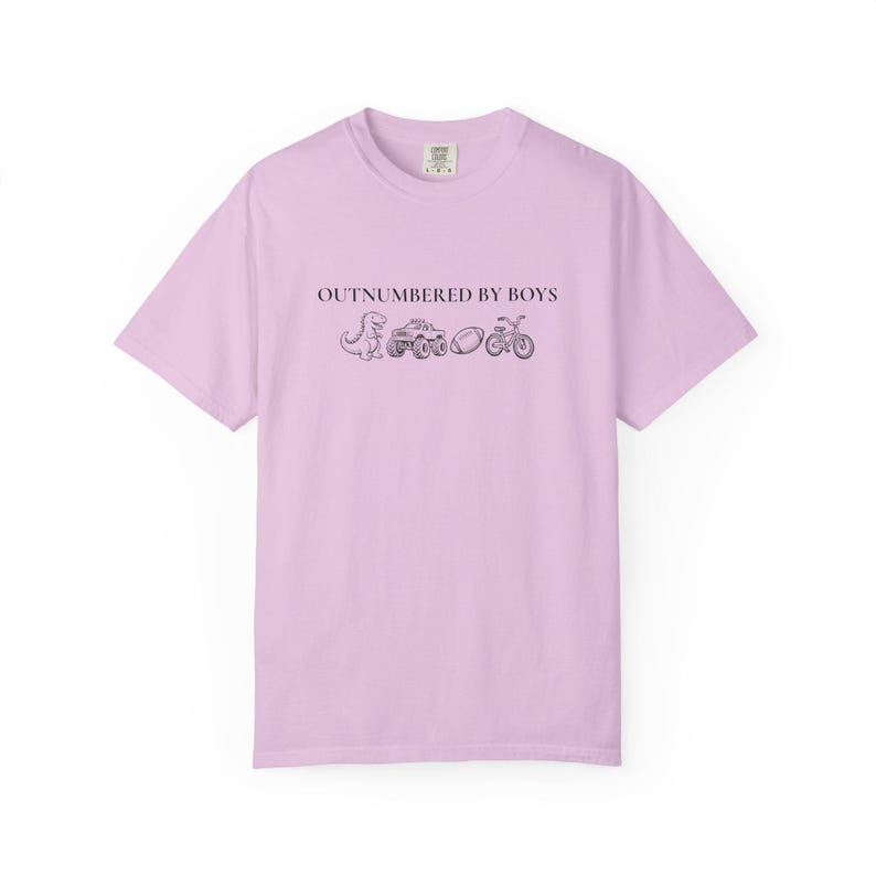 Comfort Colors® Funny Mama Shirt, Outnumbered by Sons Gift, Mother's Day Gift for Her, Mom Goose Shirt, Gift for Mother of Boys image 9