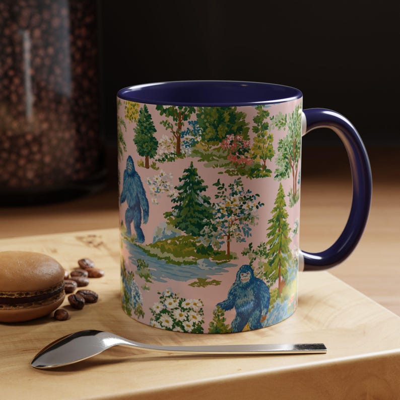 Bigfoot Sasquatch Mug - Coffee Cup Paranormal Gift Bigfoot Sasquatch Print Forest Funny Mug immagine 11