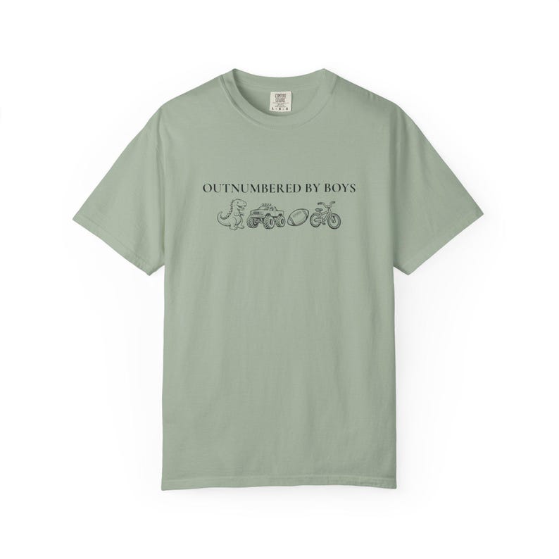 Comfort Colors® Funny Mama Shirt, Outnumbered by Sons Gift, Mother's Day Gift for Her, Mom Goose Shirt, Gift for Mother of Boys image 6