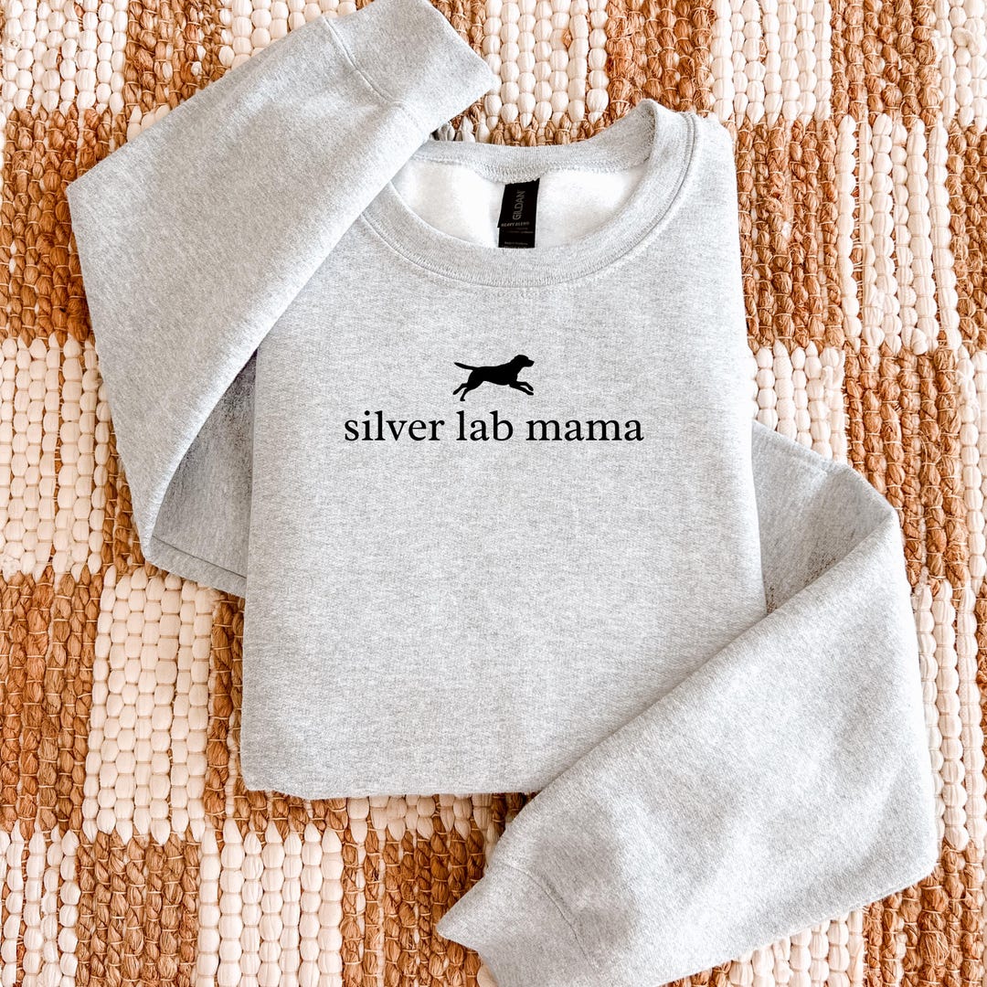 Silver Lab Mom Gift, Silver Labrador Winter Sweatshirt, Cozy Lab ...