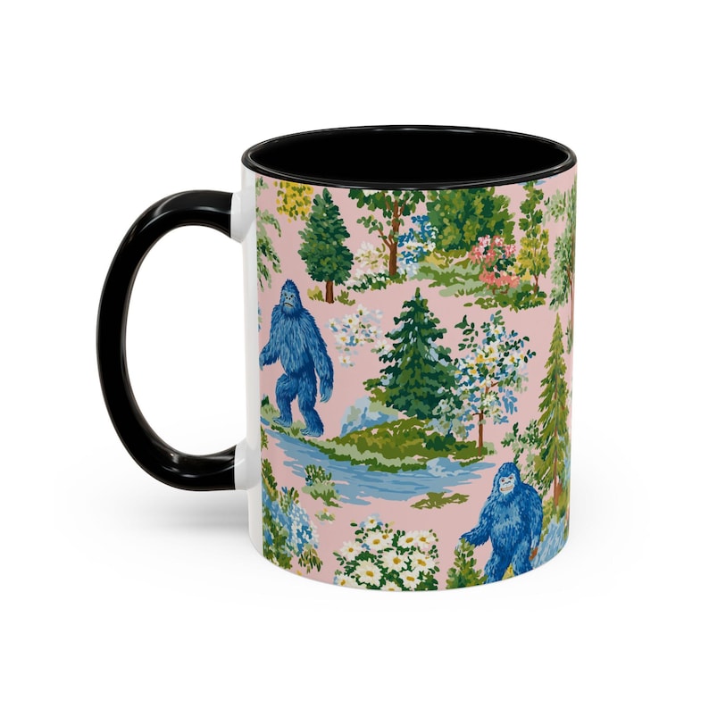 Bigfoot Sasquatch Mug - Coffee Cup Paranormal Gift Bigfoot Sasquatch Print Forest Funny Mug immagine 4