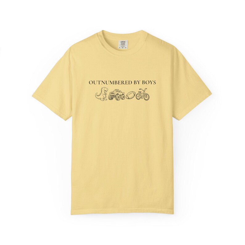 Comfort Colors® Funny Mama Shirt, Outnumbered by Sons Gift, Mother's Day Gift for Her, Mom Goose Shirt, Gift for Mother of Boys image 5