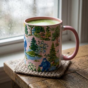 Bigfoot Sasquatch Mug - Coffee Cup Paranormal Gift Bigfoot Sasquatch Print Forest Funny Mug immagine 1
