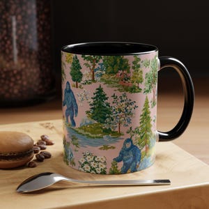 Bigfoot Sasquatch Mug - Coffee Cup Paranormal Gift Bigfoot Sasquatch Print Forest Funny Mug immagine 6