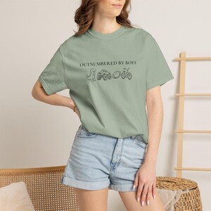 Comfort Colors® Funny Mama Shirt, Outnumbered by Sons Gift, Mother's Day Gift for Her, Mom Goose Shirt, Gift for Mother of Boys image 11