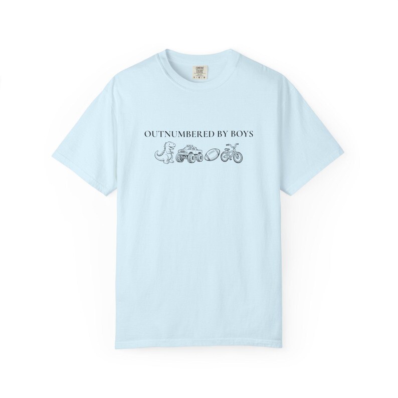 Comfort Colors® Funny Mama Shirt, Outnumbered by Sons Gift, Mother's Day Gift for Her, Mom Goose Shirt, Gift for Mother of Boys image 7