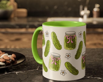 Pickle Mug, Funny Pickle Mug, Cute Pickle Mug, Pickle Coffee Cup, Pickle Gift, Gift For Pickle Fans, Pickle Lovers,pickle themed gifts