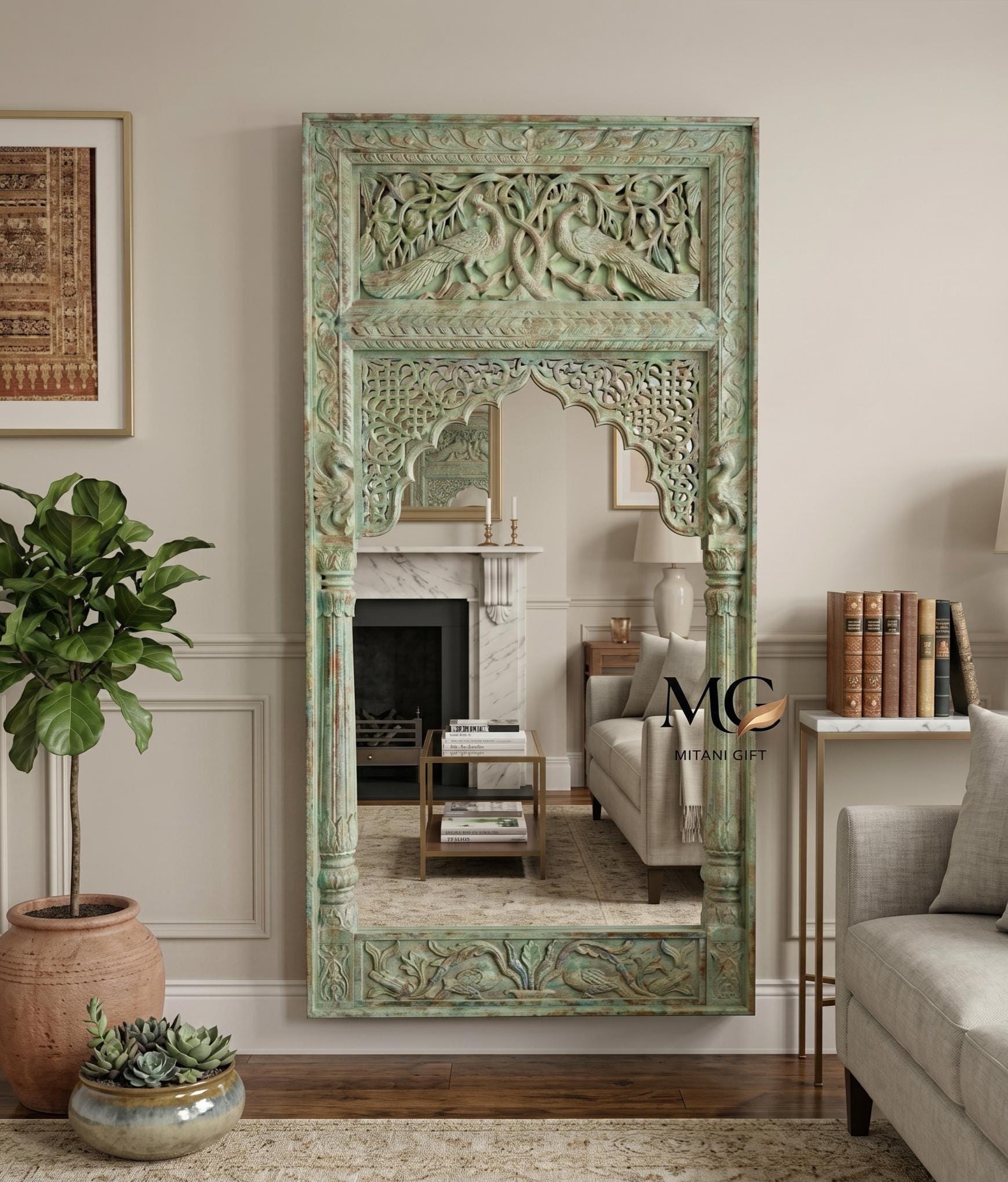 Carved Vintage Wooden Mirrors India - Etsy