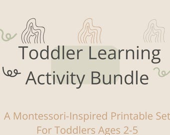 Toddler Learning Activities Printable | Ages 2-5 | Busy Binder | Montessori-Inspired