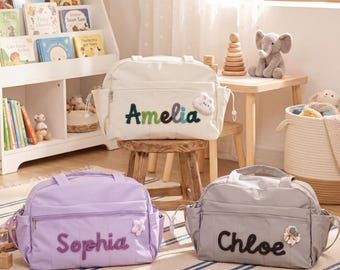 Custom Name Crochet Dance Bag – Toddler Gymnastic Bag Little Dancers, Weekender Bag Holiday Gift Girls