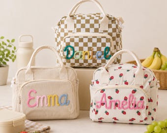 Insulated Food Tote Bag, Mom Parent-Child Outdoor Trip, Custom Lunch Bag, Kids Snack Storage Carrier