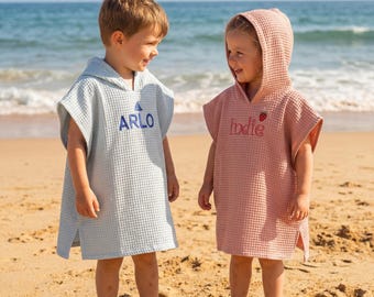 Telo mare personalizzato, telo mare per bambini, regalo per baby shower, regali per battesimo, regali unici per neonati, stile estivo