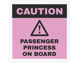 Imán para coche de princesa pasajera / Accesorio divertido y femenino para coche