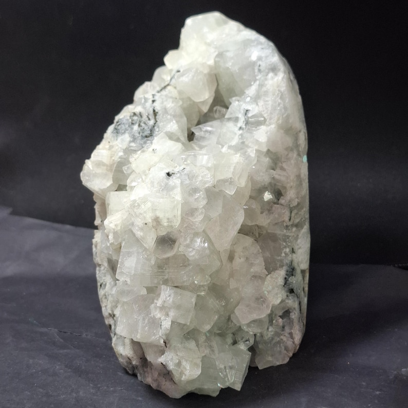 Natural White Cube Apophyllite Crystal Cluster, Raw Healing Stone for Meditation Energy 960 Gram image 1