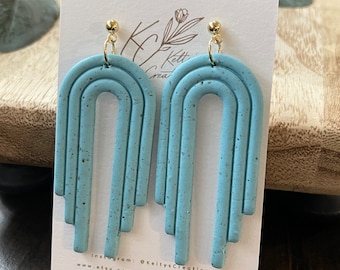 Polymer Clay Arch Earrings