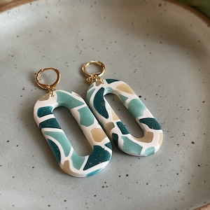 Polymer Clay Loop Dangle Earrings