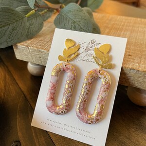 Polymer Clay Loop Dangle Earrings