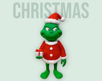 グリンチをモチーフにしたフィギュア、クリスマス、メリークリスマス