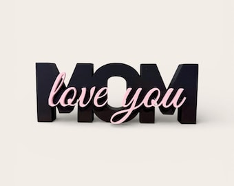 Love you Mom/Dad Sign - 3D printed sign