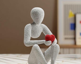 Love's Embrace - Modern Minimalist Sculpture 3D Printed for Home Décor | Nobody Series