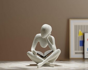 Reader — Modern Minimalist Sculpture 3D Printed for Home Décor | Nobody Series