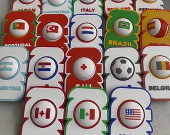 Soccer National Team Spinner Clicker - 3D Printed  Clicker
