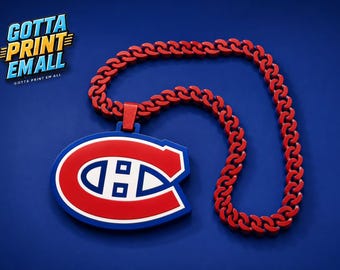 Montreal Championship Style Chain Hockey Fan Oversized Chain