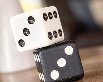 3D Printed Hand painted  JUMBO dice