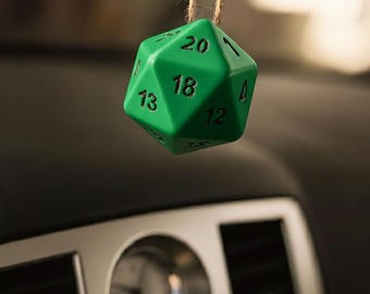 20D Dice For Car Ready To Hang! 3D Printed