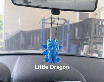 Little Dragon Mirror Charm — Fantasy Car Accessory • Color Choices