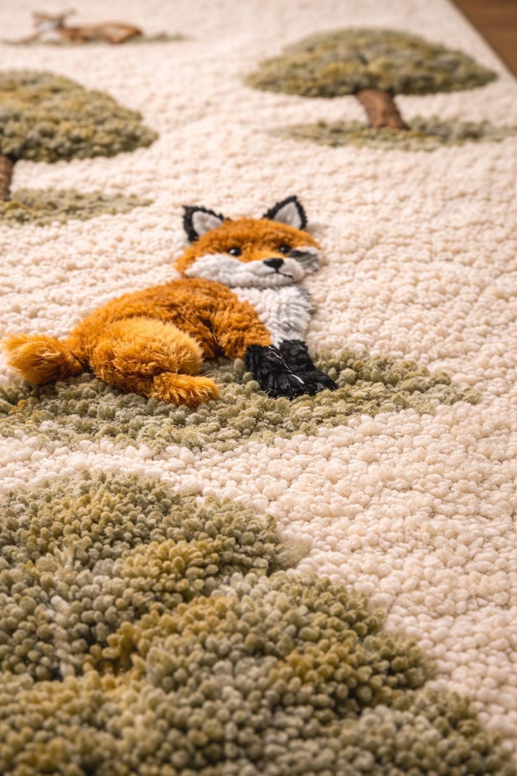Forest Animals Runner Rug With Fox Rabbit and Trees for Kids Room ...