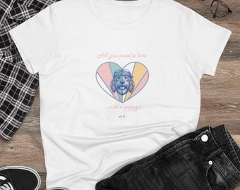 All You Need is Love & a Puppy!  Rainbow Tee