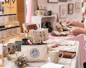 Hippie-inspired pouch- Peace Out
