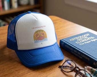 Cancer Zodiac trucker cap | The Moon Shelter horoscope design