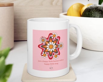 Little Happy Mug/ Ceramic Coffee or Tea Cup